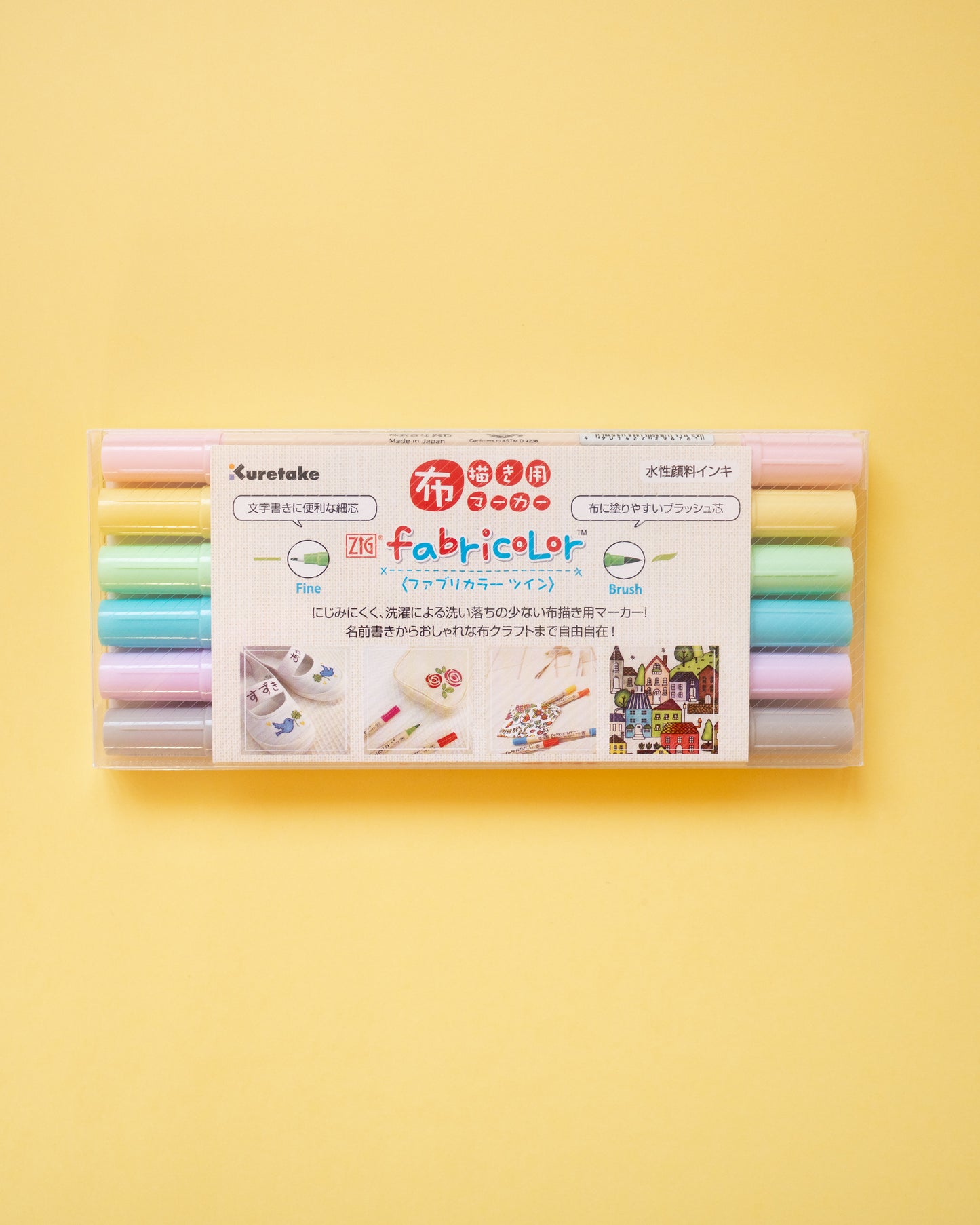 Lot de 6 Marqueurs à Double Pointe Pastel ZIG Fabricolor