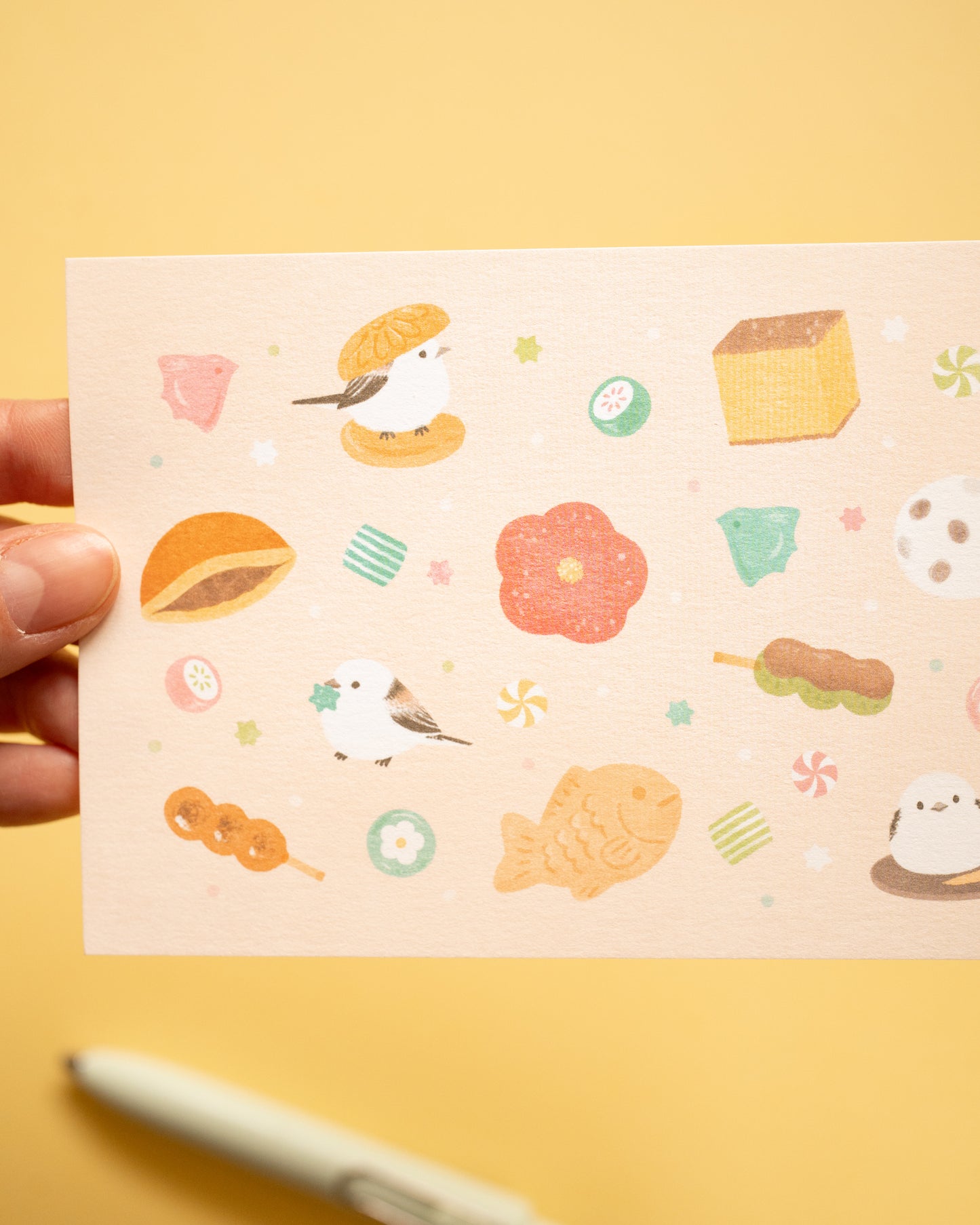 Carte Oiseaux et Desserts Japonais