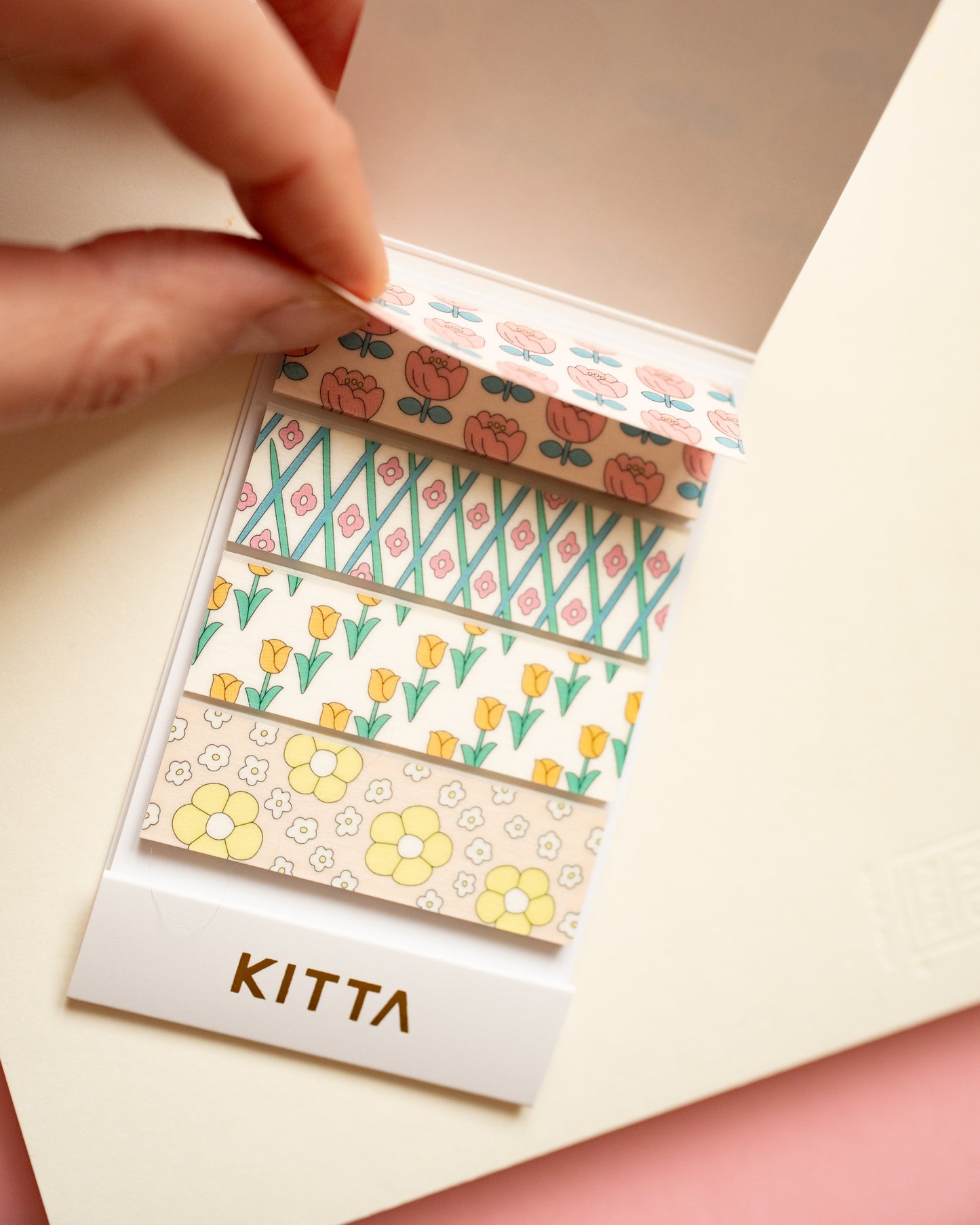 Carnet de Masking Tape Prédécoupé Fleurs KITTA