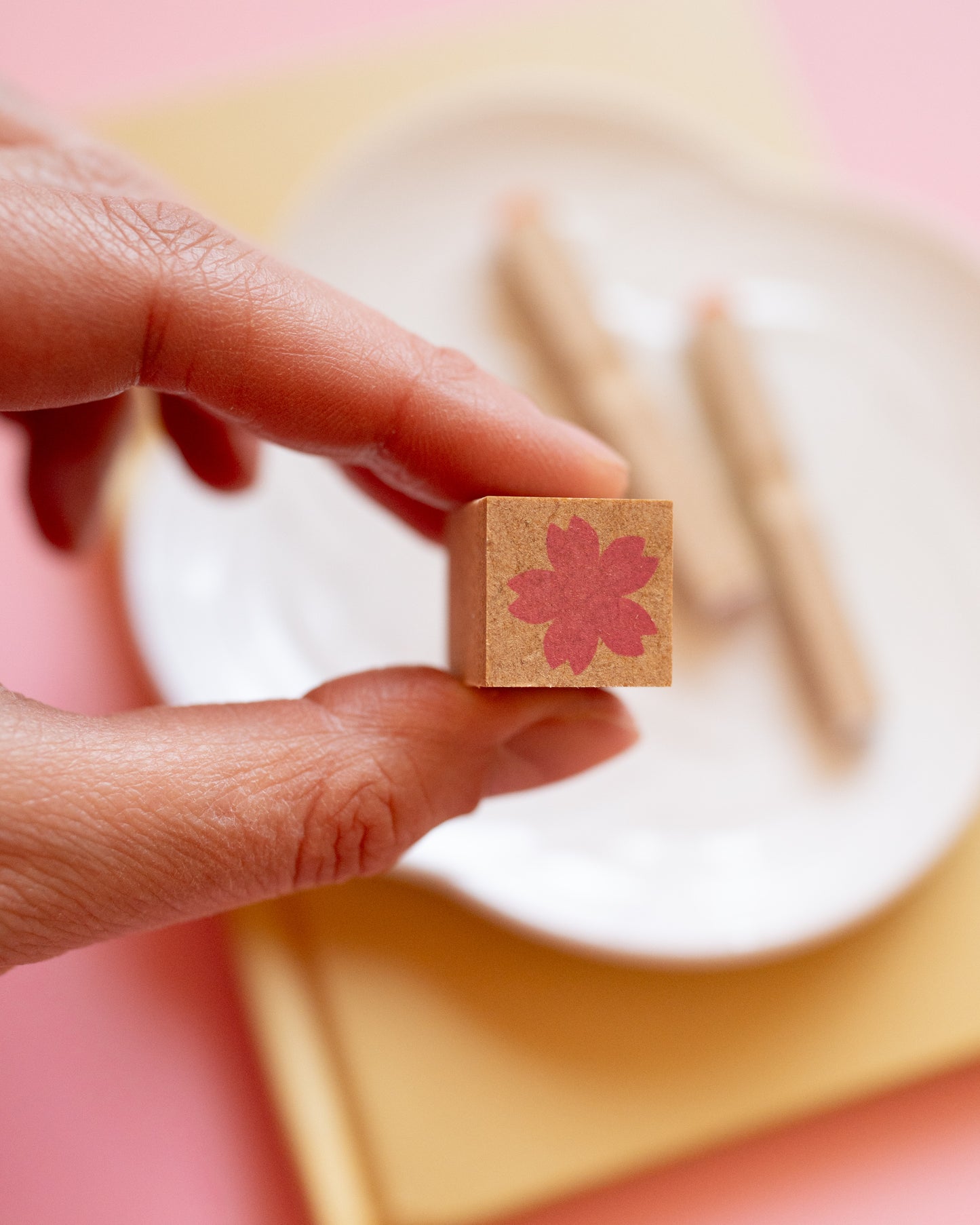 Tampons Fleur de Cerisier Sakura Pétale et Pistil (3 tampons)