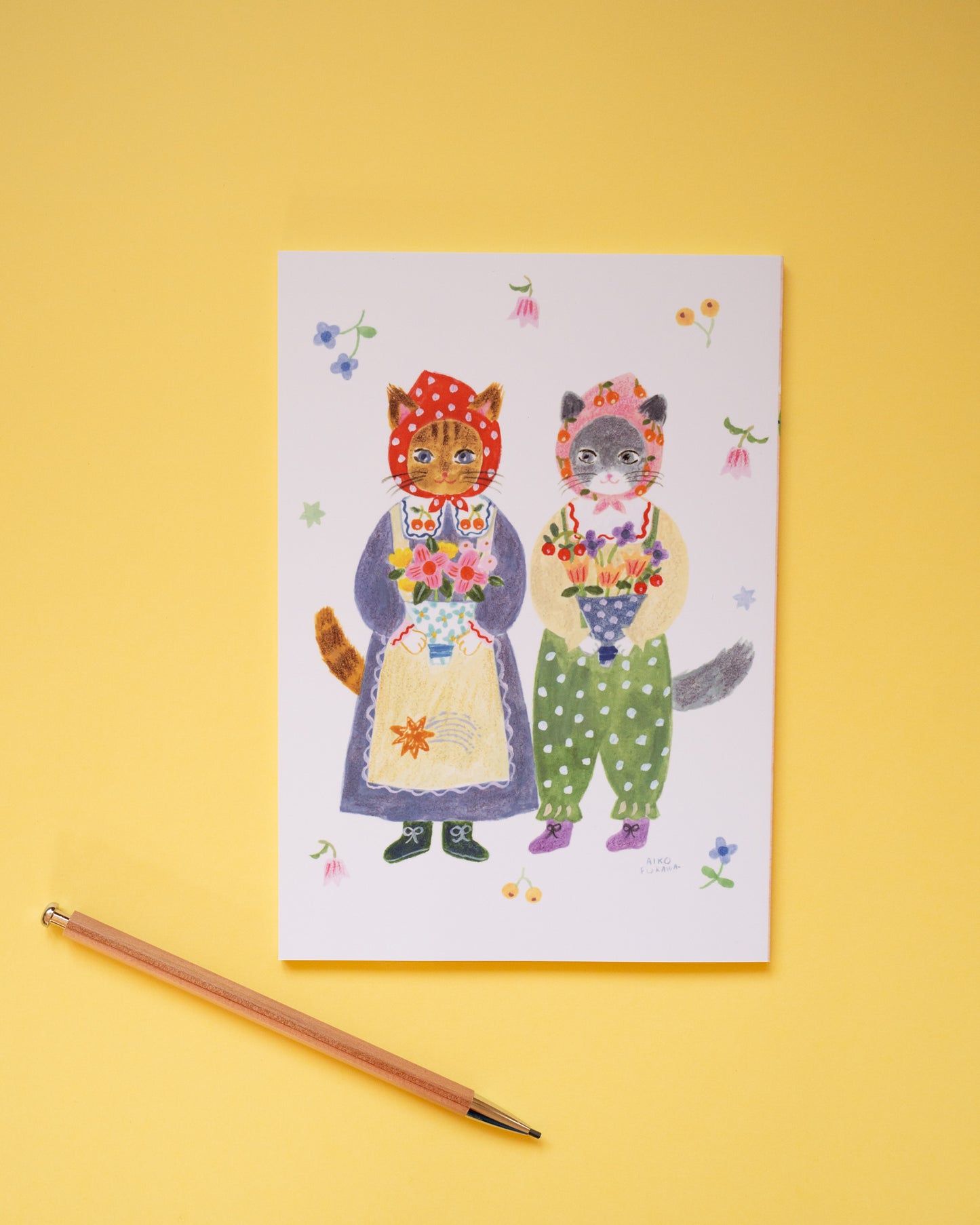 Cahier Chat et Fleurs Aiko Fukawa
