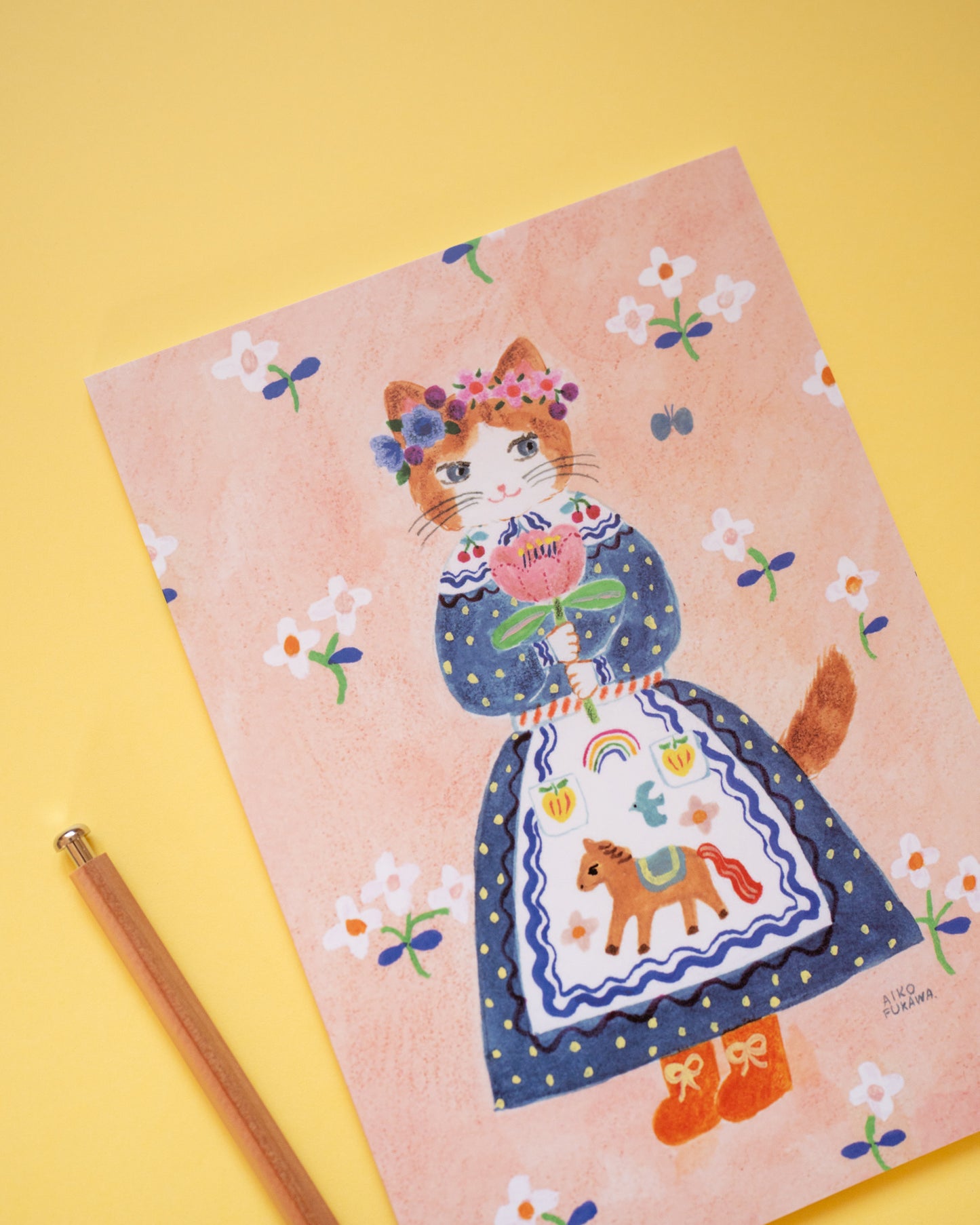 Cahier Chat et Fleurs Aiko Fukawa