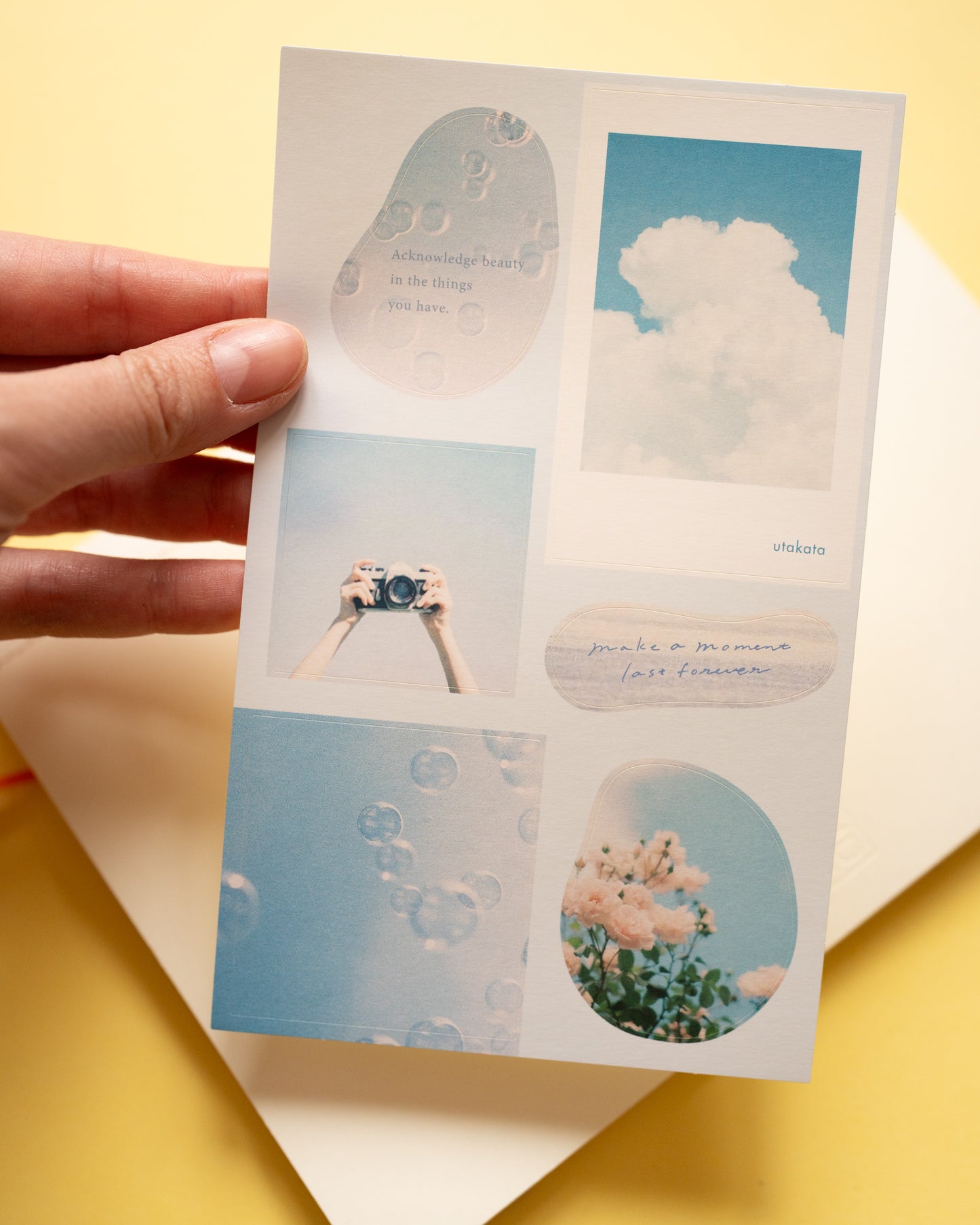 Blue Moments Collage Stickers