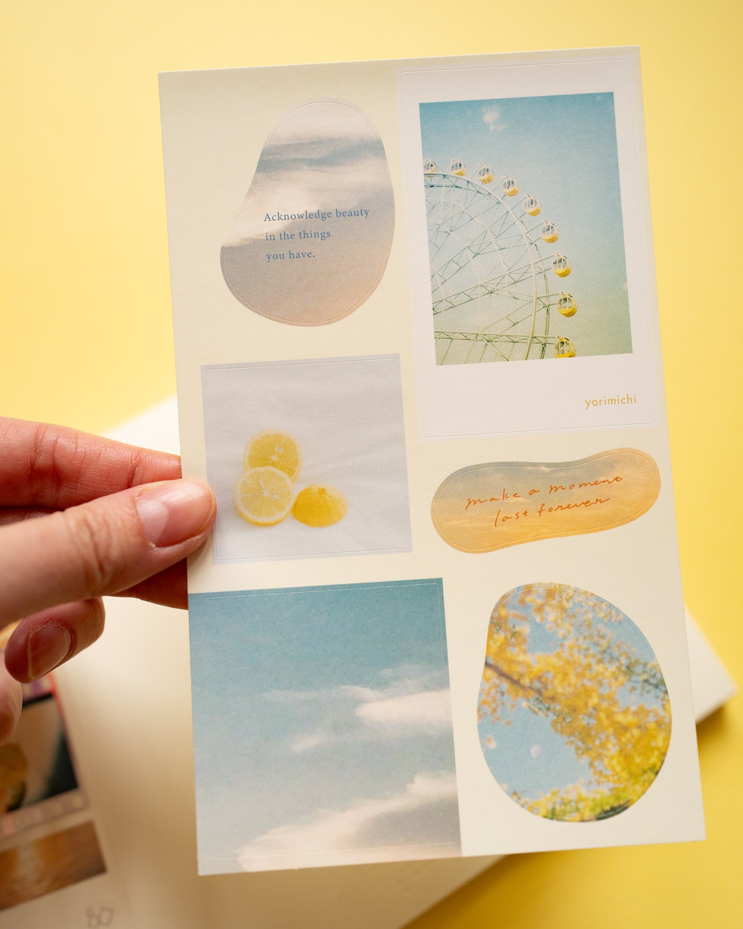 Yellow Moments Collage Stickers