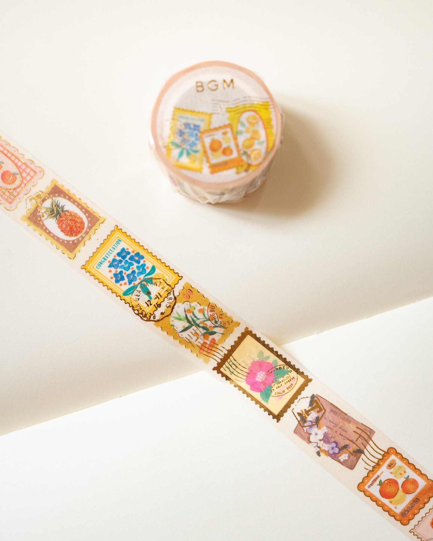 Masking Tape Timbres Plantes Jaunes