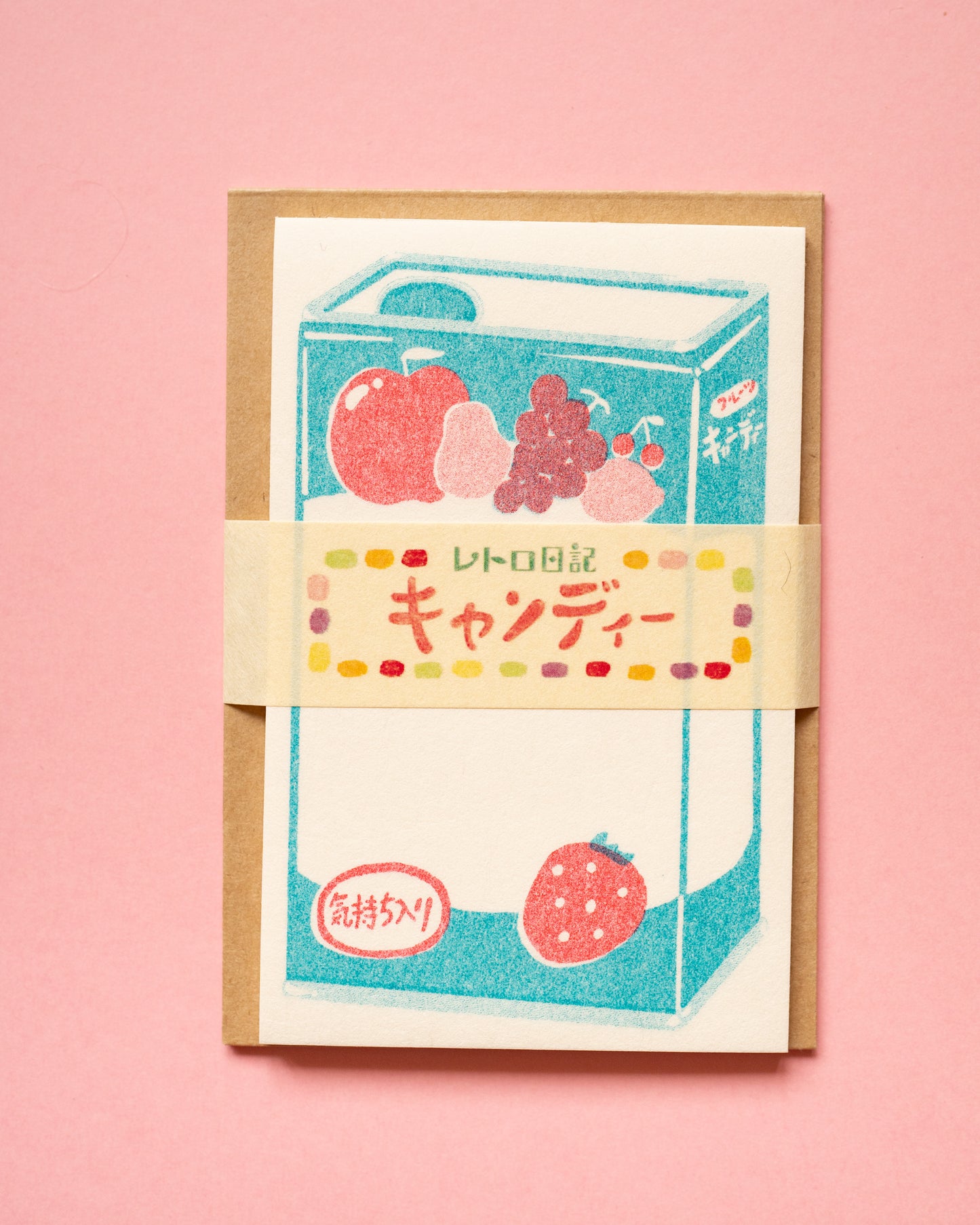 Mini Set de Papier à Lettre Boite de Bonbons Retro