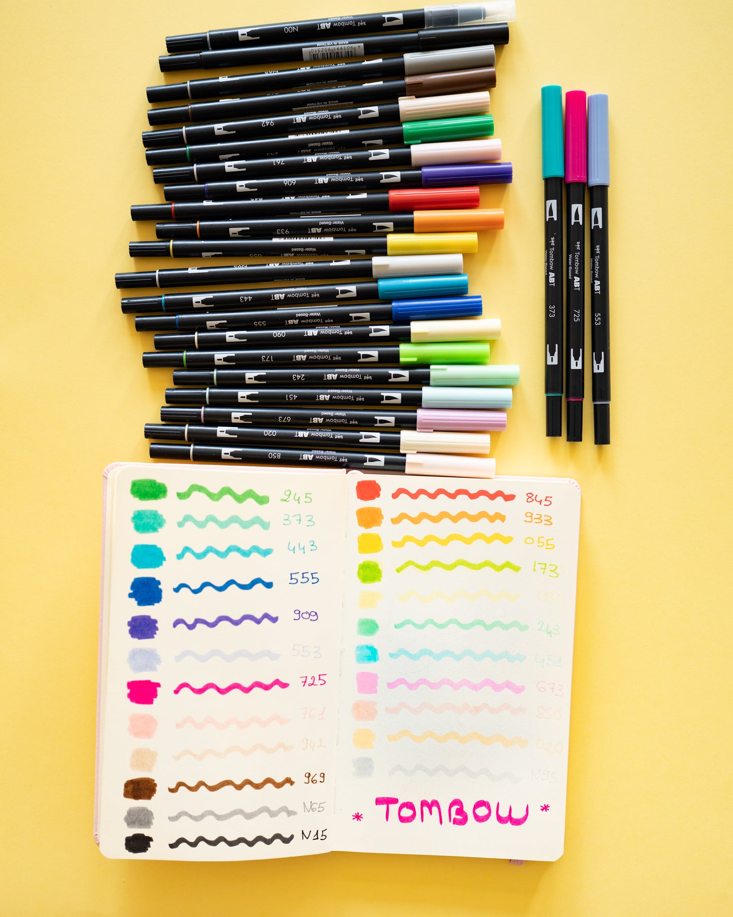 Set of 24 Tombow Dual Brush Pen ABT Double Tip Pens