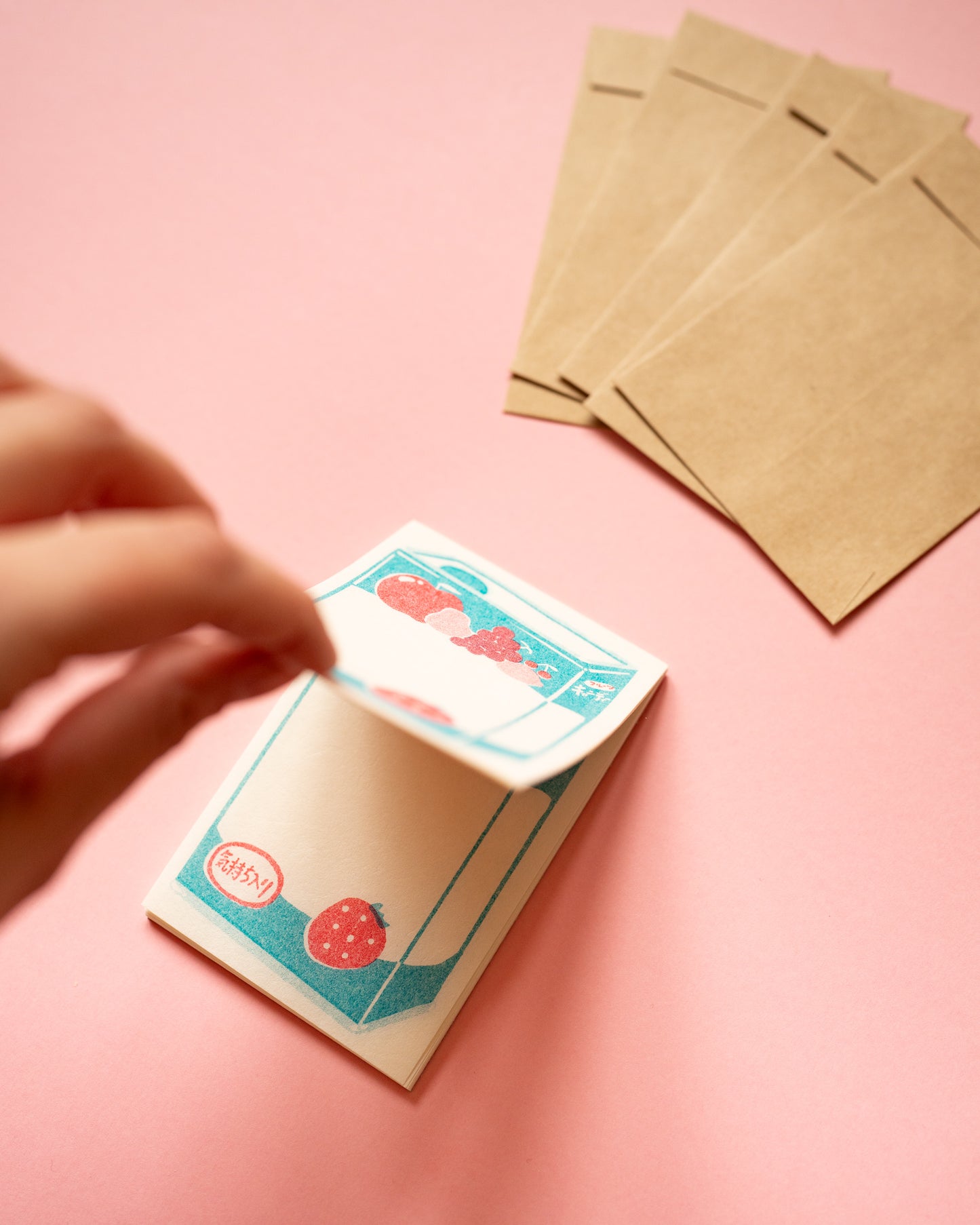 Mini Set de Papier à Lettre Boite de Bonbons Retro