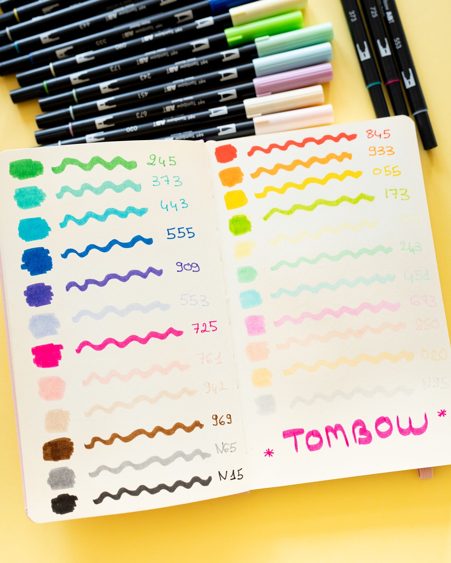 Set of 24 Tombow Dual Brush Pen ABT Double Tip Pens