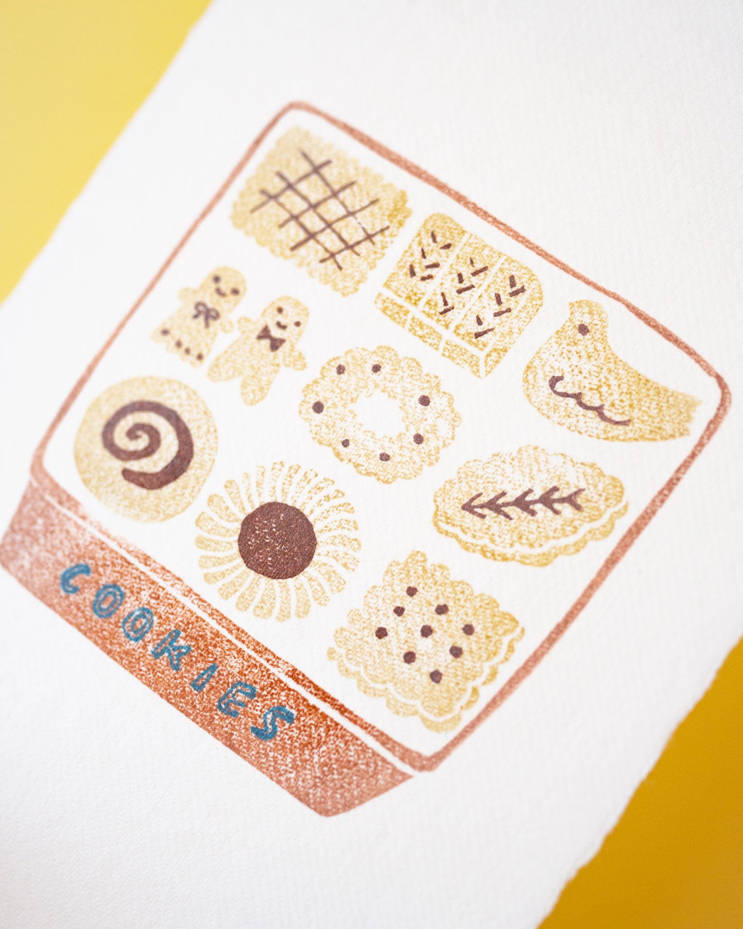 Carte Tamponée Cookies Marron Hankodori