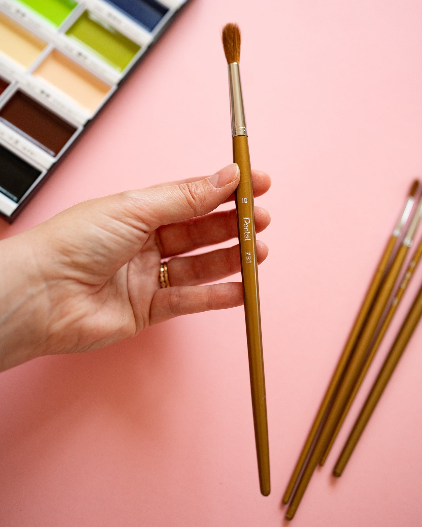 Pinceaux Premium Ronds Pentel 5 tailles au choix