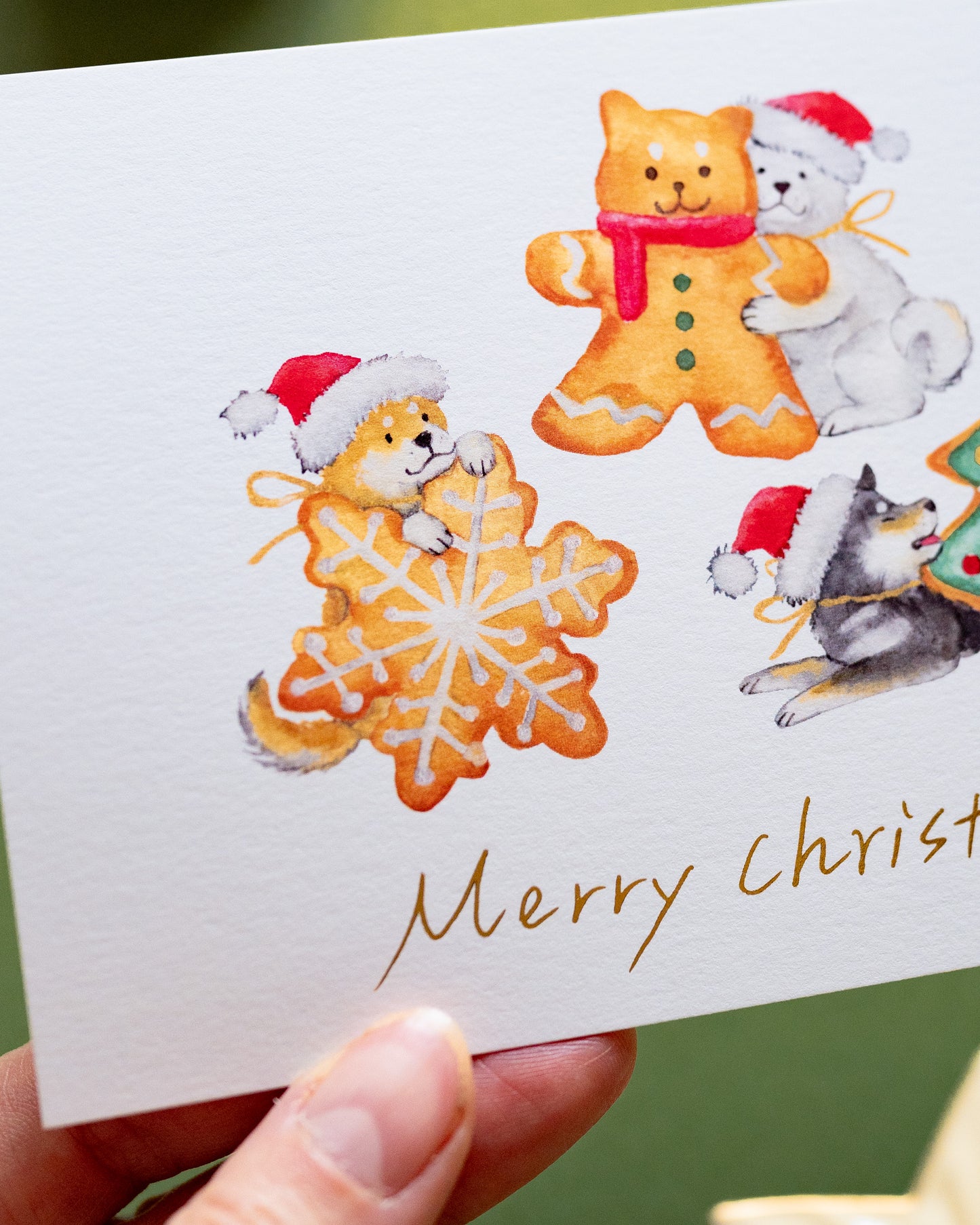 Shiba Cookies and Dogs Christmas Card