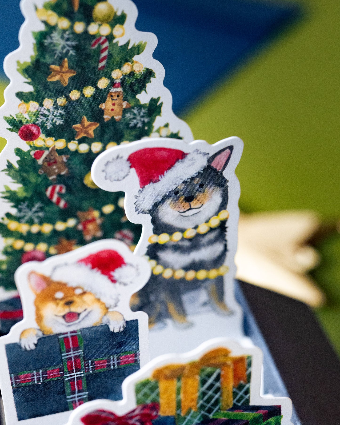 Carte de Noël 3D Chiens Shiba