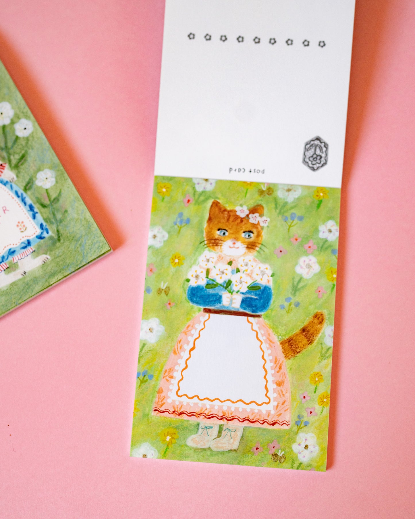 Block of 10 Postcards Rabbits and Cats in Aprons Aiko Fukawa