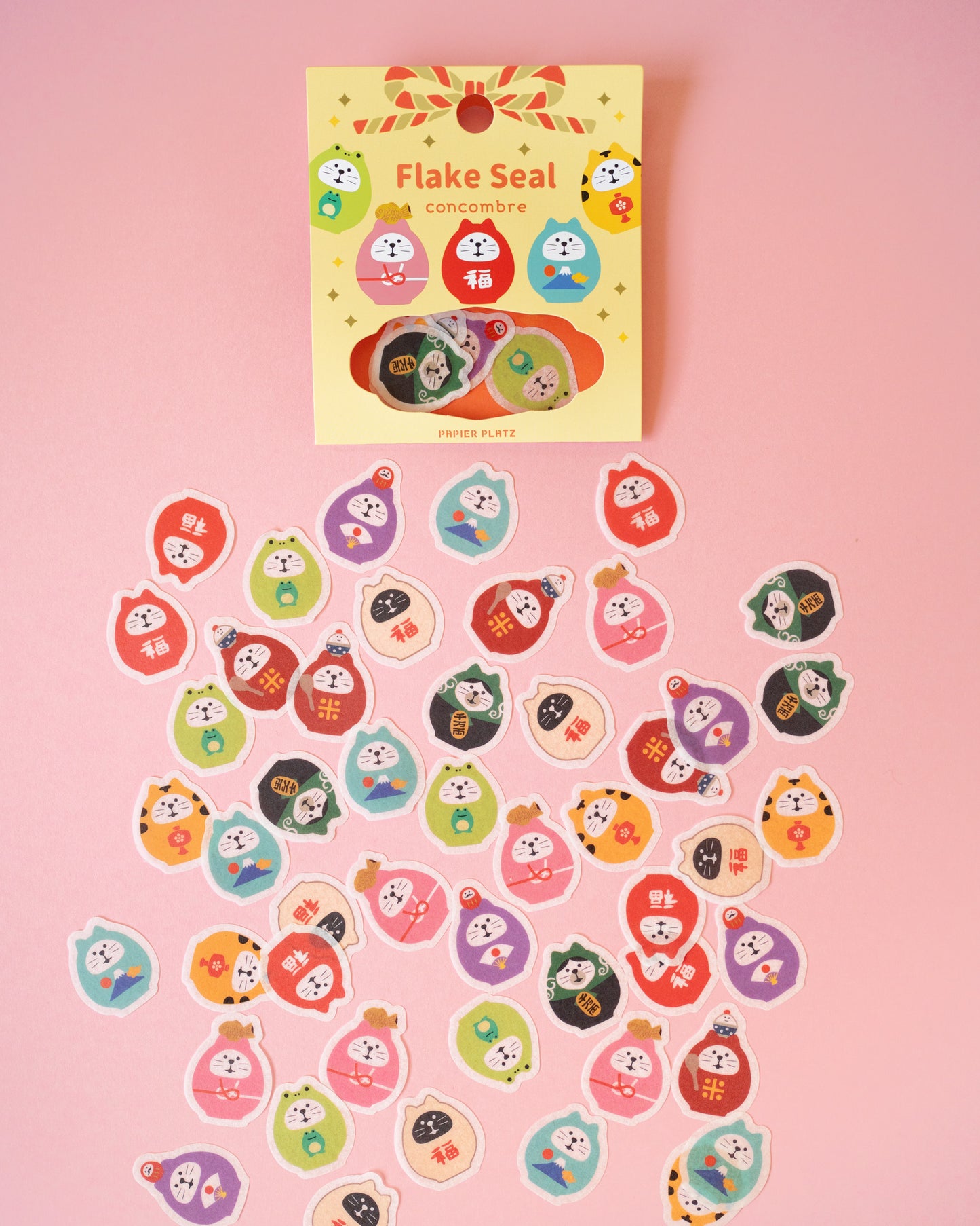 Stickers Chats Daruma Porte-bonheur