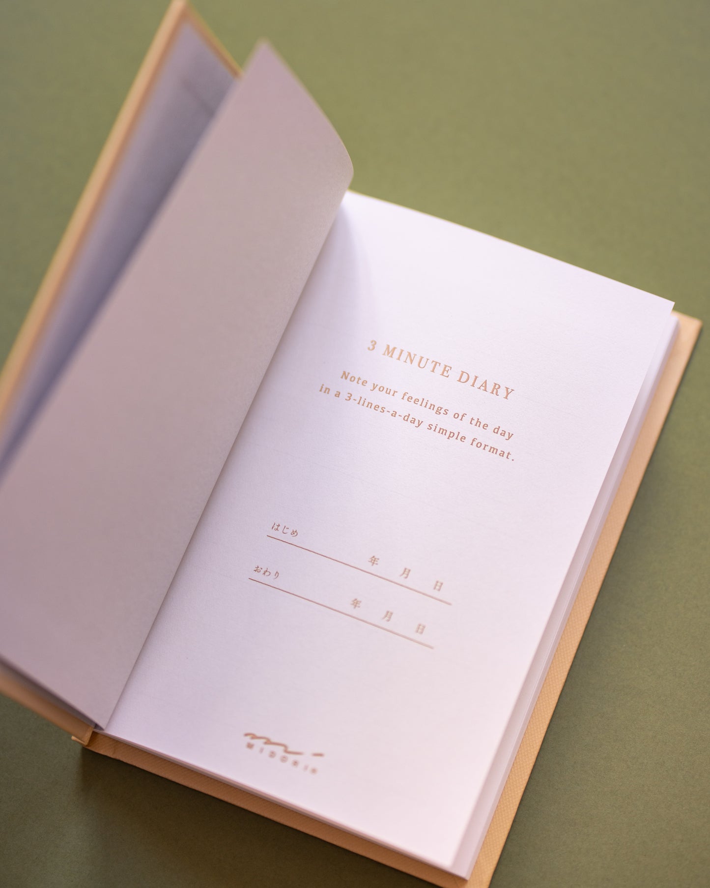 Carnet de journaling 3 minute diary Midori