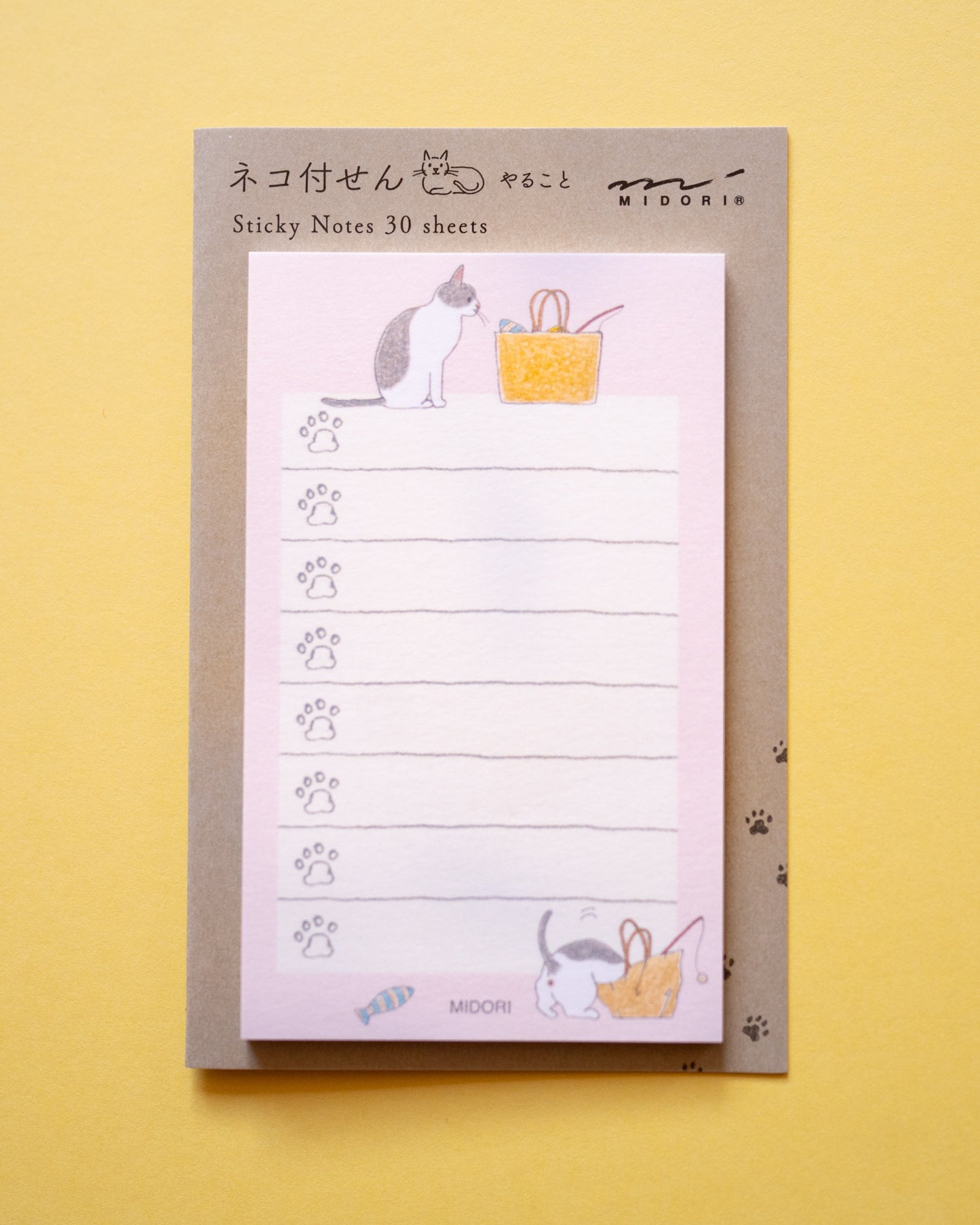 Sticky Notes To Do Pink Cat Midori