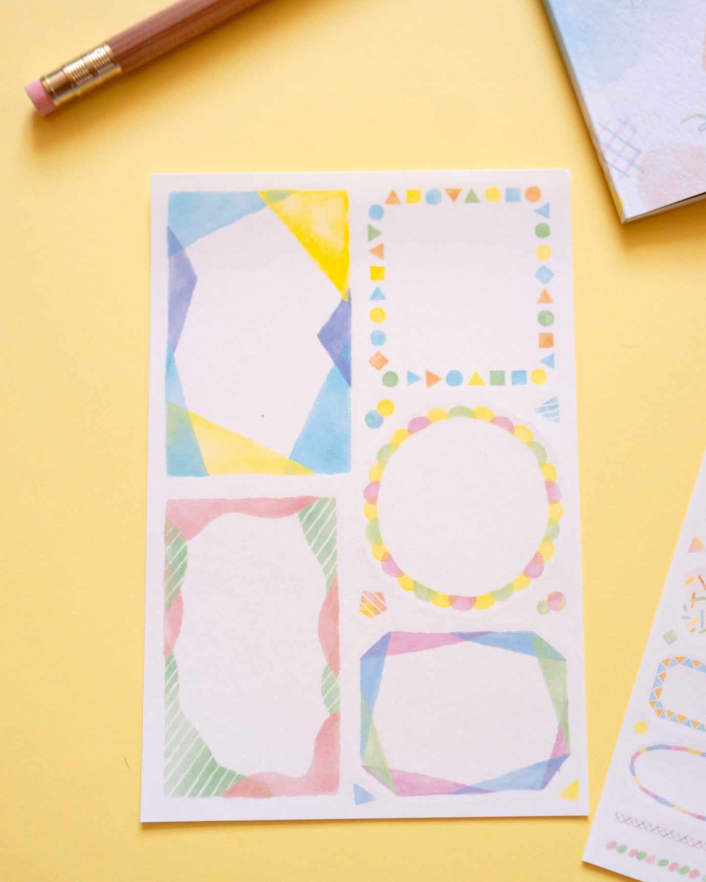 Stickers repositionnables Aquarelle Yuru Log Midori