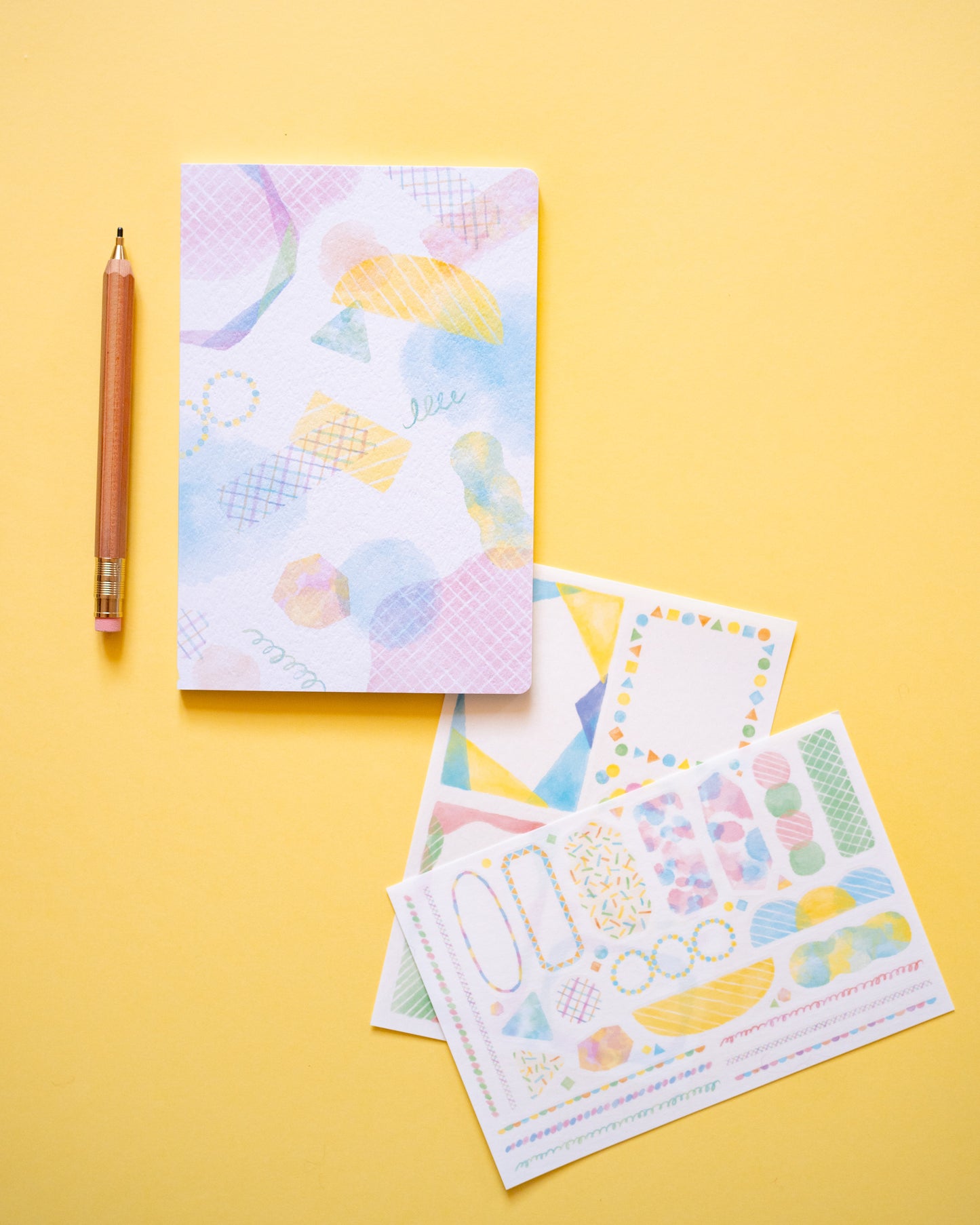 Stickers repositionnables Aquarelle Yuru Log Midori