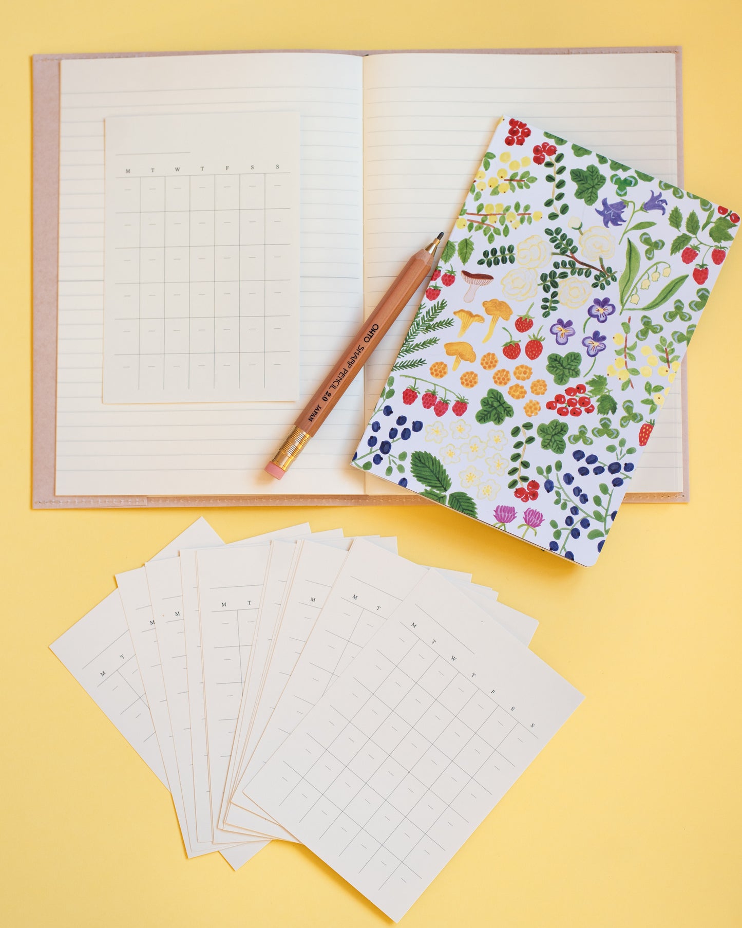 Midori MD Paper Monthly Calendar Stickers