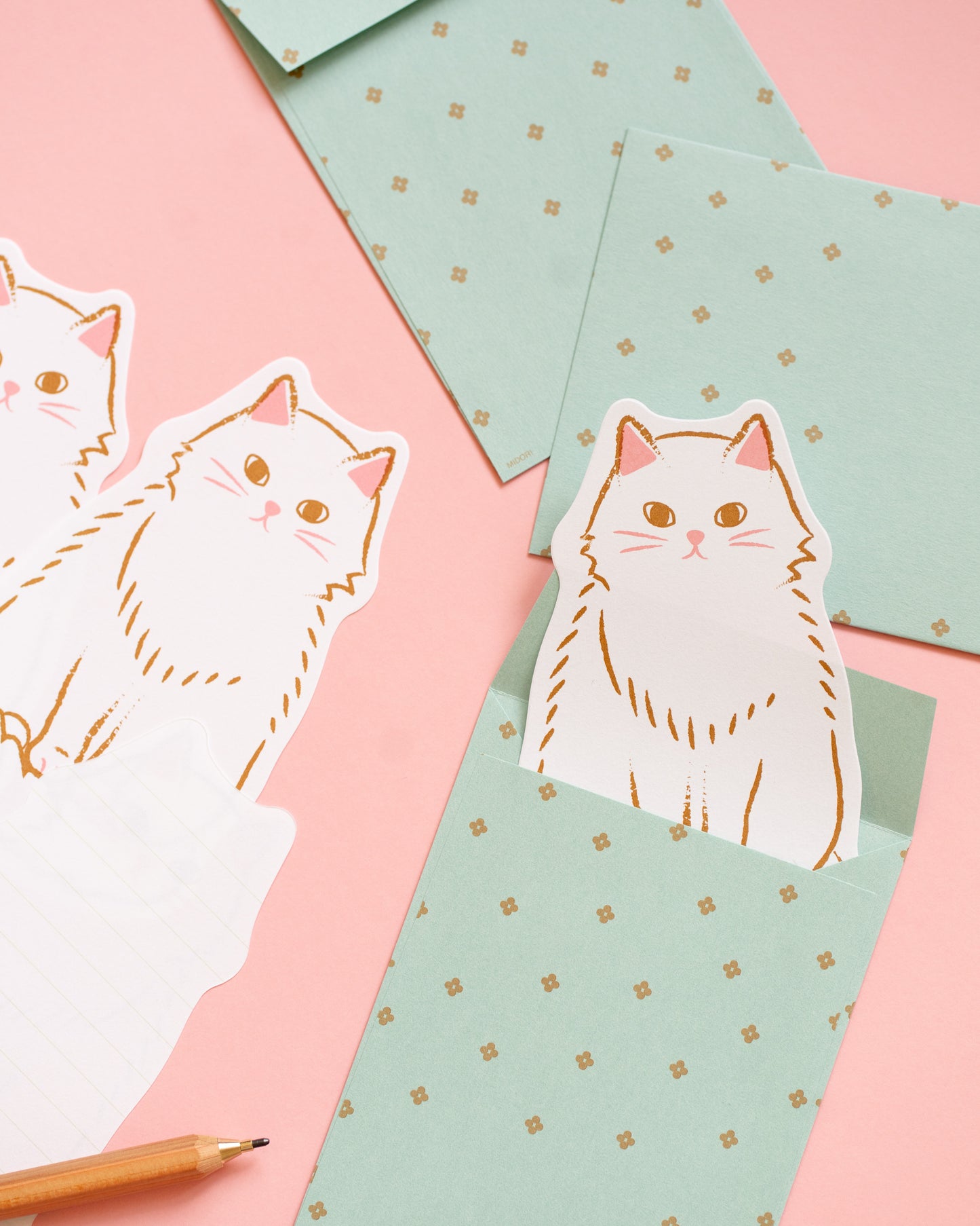 Kit de papier à lettre Chat Midori