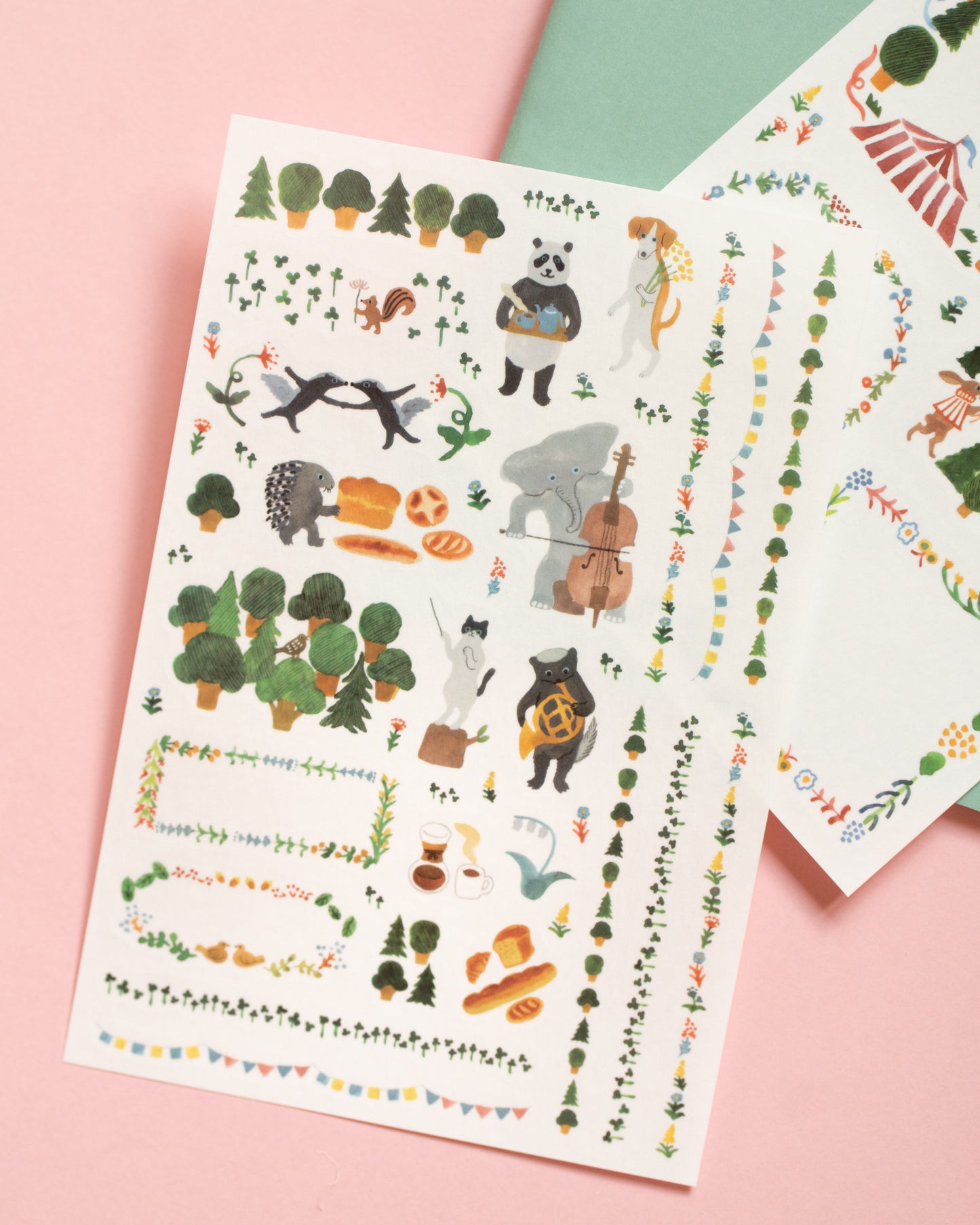 Stickers repositionnables Animaux de la Forêt Yuru Log Midori