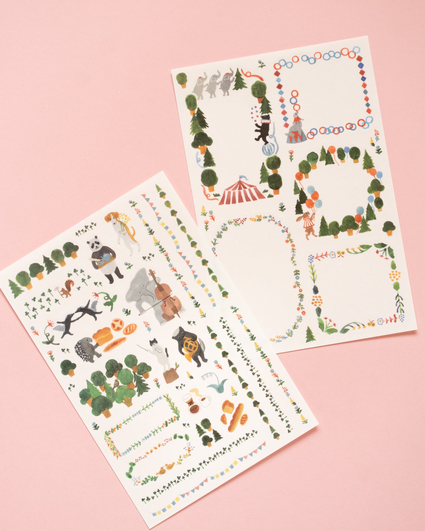 Yuru Log Midori Forest Animals Repositionable Stickers