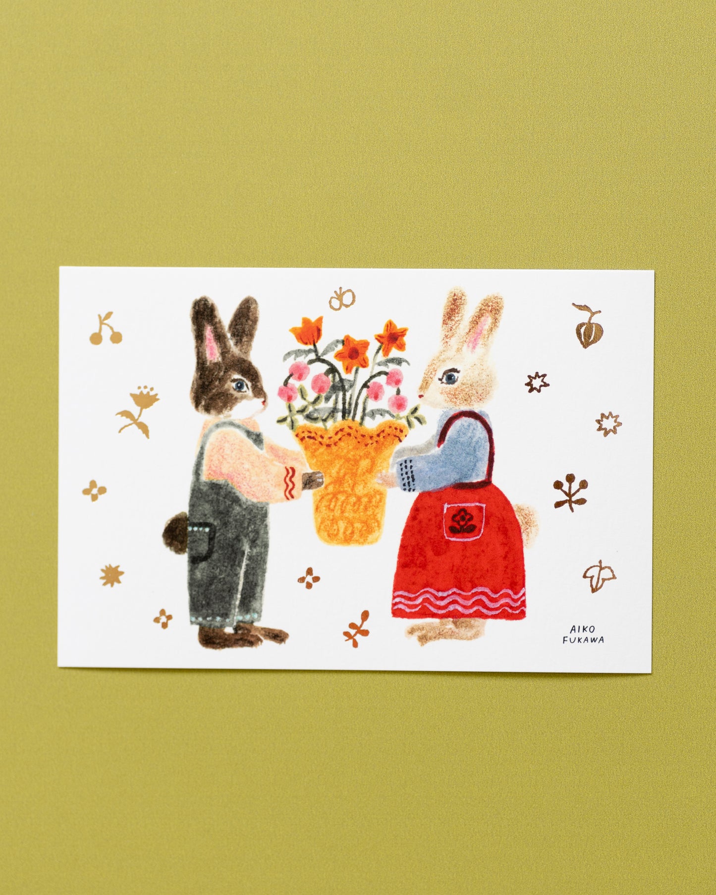 Carte postale Aiko Fukawa Lapins Amoureux Festival