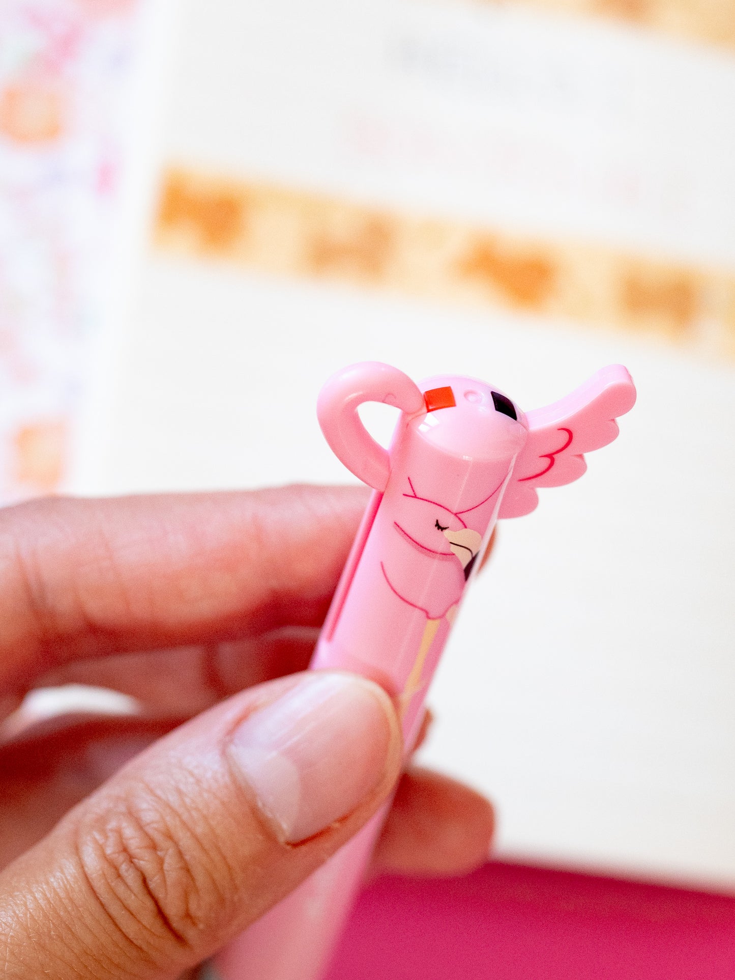 Stylo Flamand Rose Bicolore