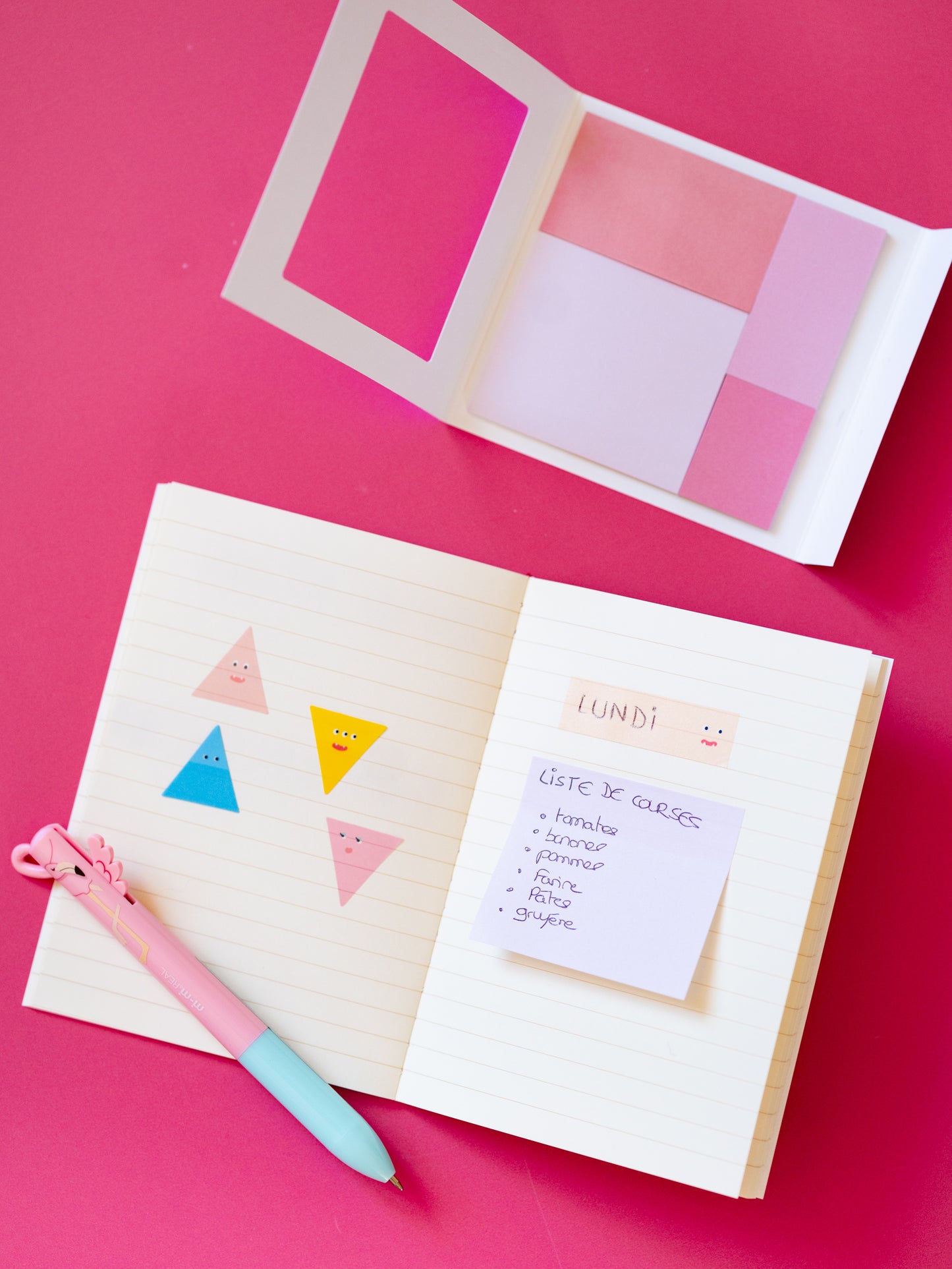 PLANdoME Pink Cheek Palette Sticky Notes Square