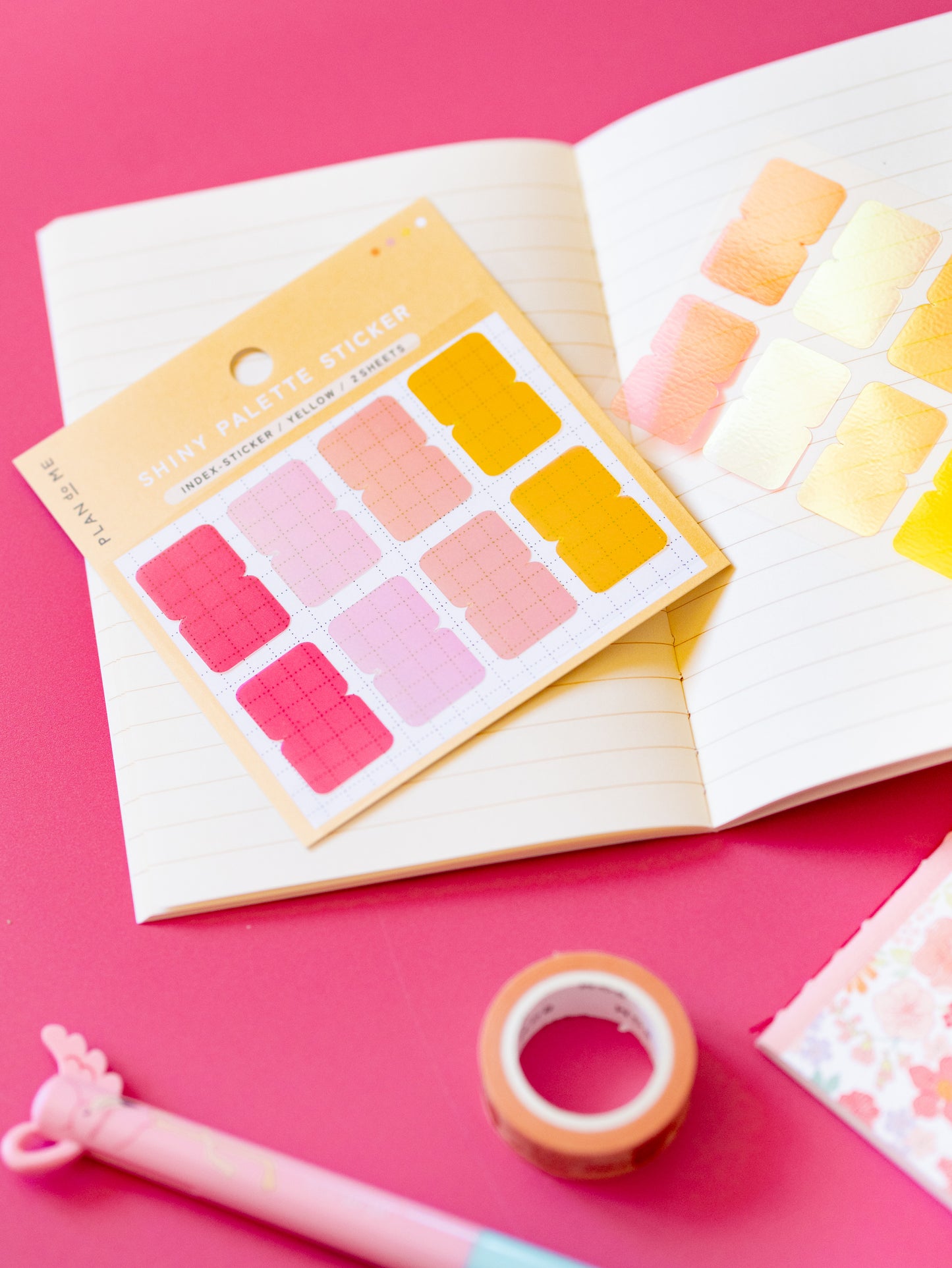 PLANdoME Shiny Palette de Stickers Index Jaune