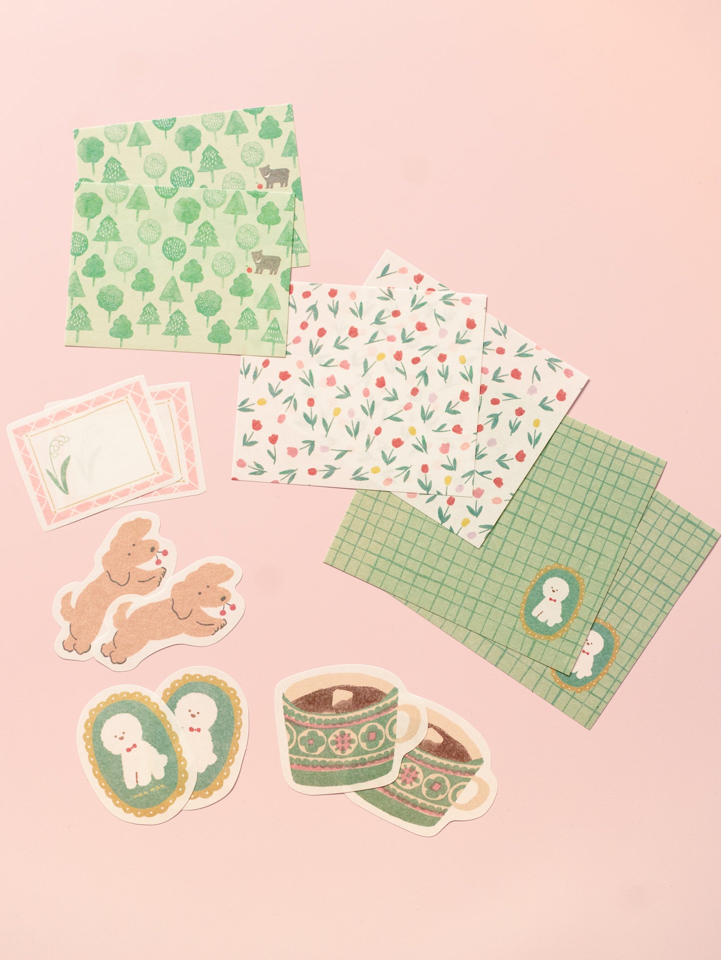 Decorative Paper Set Dogs for Scrapbooking