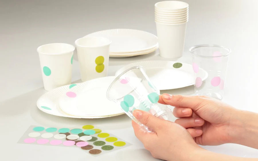 STALOGY Circular Washi Tape Patches - Shuffle Ice Cream (4 sizes to choose from)