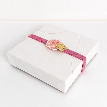 Élastique Décoratif avec Nœud Mizuhiki  Rose & Doré