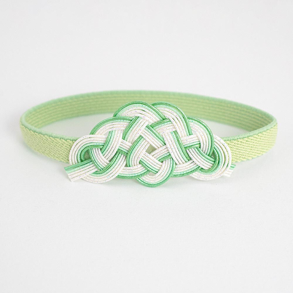 Élastique Décoratif avec Nœud Mizuhiki Vert