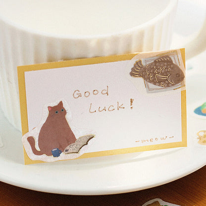 Stickers Flocons Café Chat IPPAI