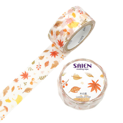Autumn Leaves and Mushrooms Masking Tape