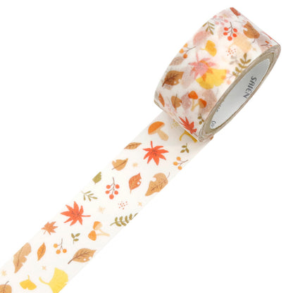 Autumn Leaves and Mushrooms Masking Tape