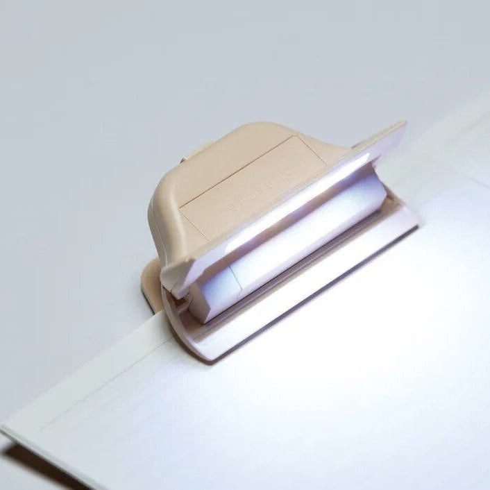 Pince à livre avec lampe de lecture - Blanc - Sun-Star Terasuno