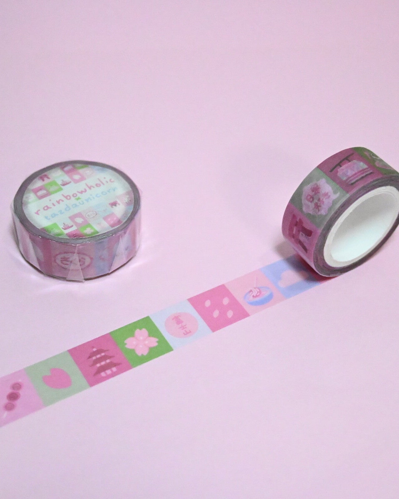 Masking Tape Rainbowholic × Tazdaunicorn Spring Sakura Journey