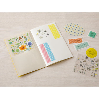 Carnet pour Stocker et Organiser ses Stickers｜Sticker Book Midori Jaune