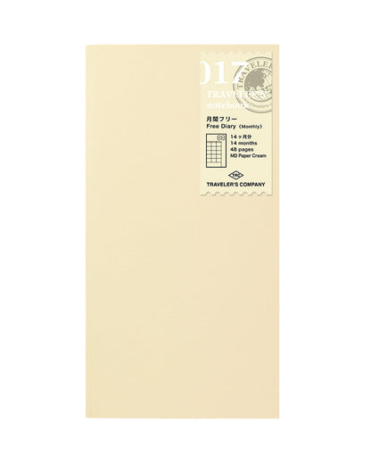 Agenda Mensuel Non Daté Regular Traveler's Company Notebook 017