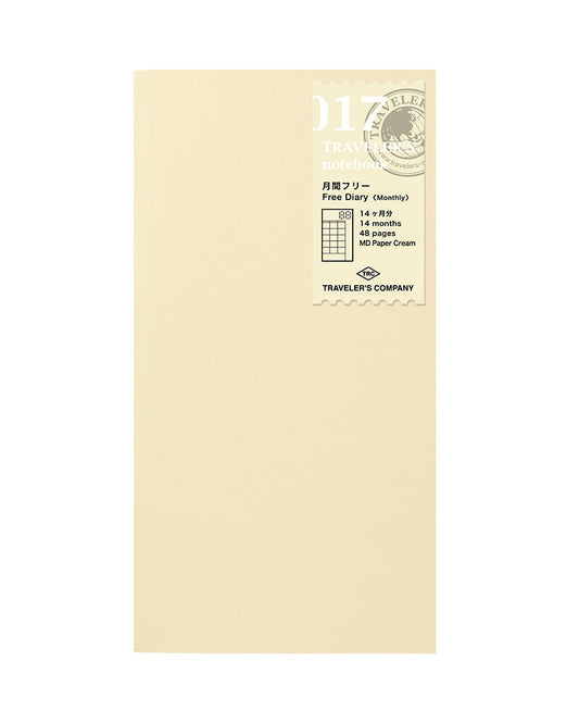 Agenda Mensuel Non Daté Regular Traveler's Company Notebook 017