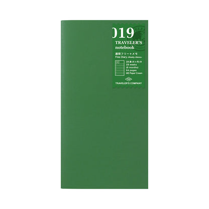 Agenda Semainier Non daté Avec Notes Traveler's Company Notebook 019