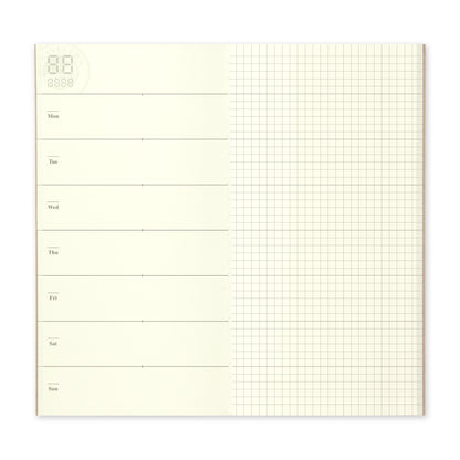 Agenda Semainier Non daté Avec Notes Traveler's Company Notebook 019