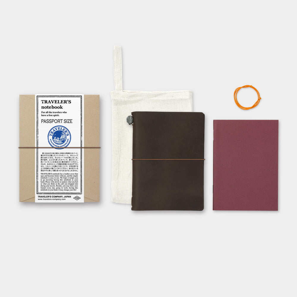 Traveler's Company Notebook Passeport Marron - Kit de démarrage