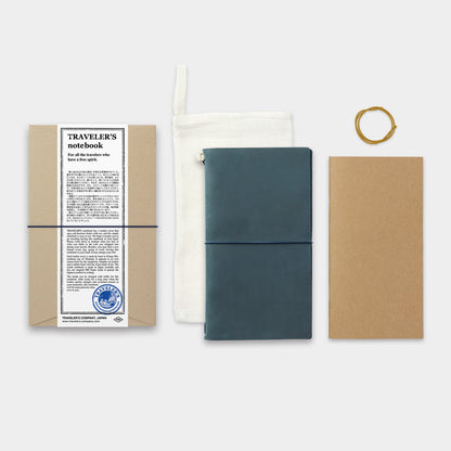 Traveler's Company Notebook Regular Blue - Starter Kit