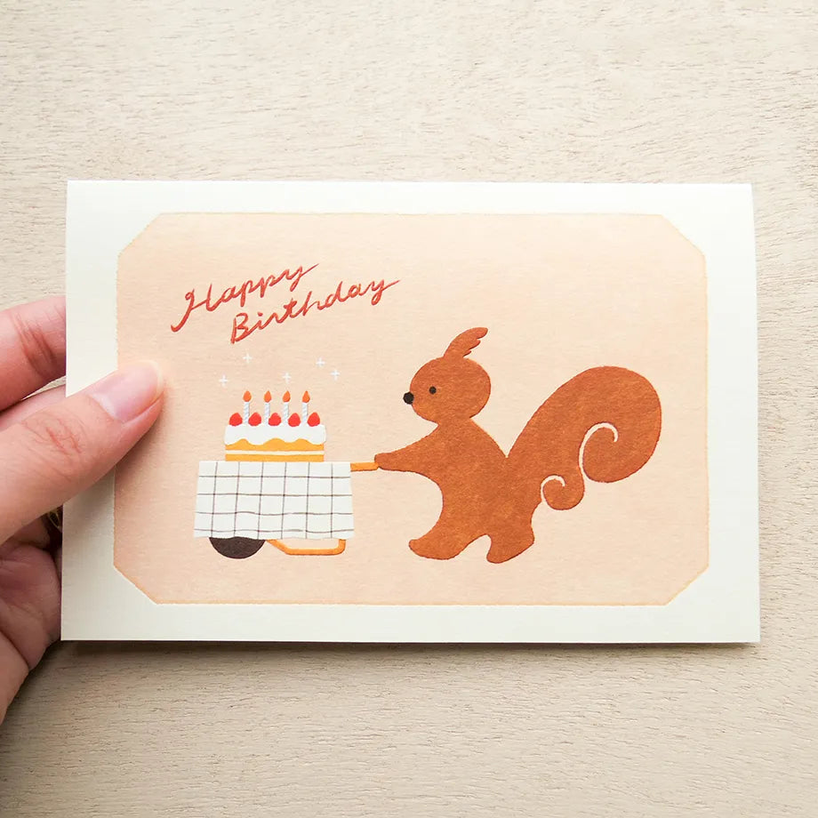 Carte d’anniversaire Le Gâteau de l'Écureuil Mariko Fukuoka