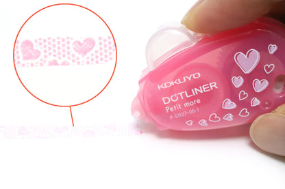 KOKUYO DotLiner Compact Pink Glue Tape – Precise and Refillable Adhesive Tape