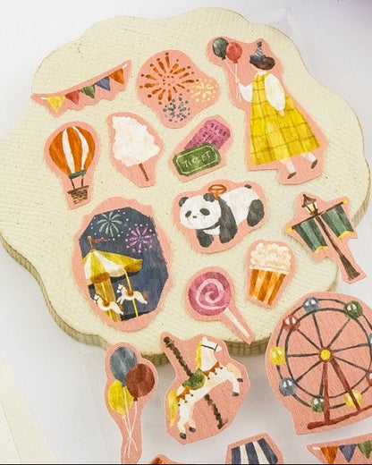 Girls Daily Life Amusement Park Mindwave Stickers